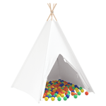 Jucarii, Copii si Bebe - Jucarii si jocuri - Jucarii de exterior - Spatii de joaca si accesorii - Cort Teepee pentru Copii cu Geanta Peach & Bile de Joaca Alb - Infinity.ro