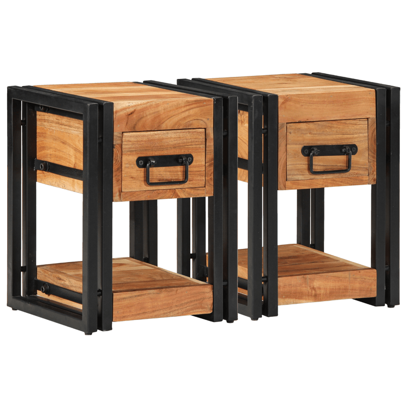 Casa si Gradina - Mobilier - Comode si corpuri - Noptiere - Noptiere, 2 buc., 30x30x40 cm, lemn masiv de acacia - Infinity.ro
