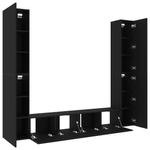 Casa si Gradina - Mobilier - Seturi de mobilier - Seturi living - Set dulapuri TV  6 piese Stejar negru Lemn prelucrat - Infinity.ro