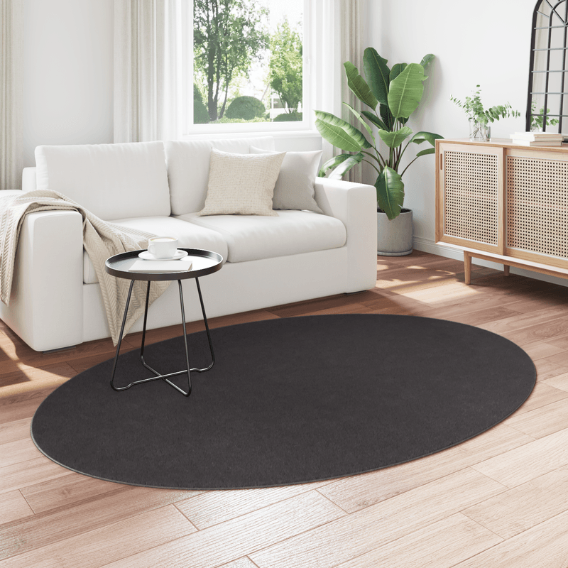 Casa si Gradina - Textile si covoare - Covoare - Covoare casa - Covor "HUARTE", antracit, 140x200 cm, oval - Infinity.ro