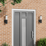 Casa si Gradina - Corpuri si surse de iluminat - Veioze si lampi - Lampi de veghe - Set de lumini de perete 2 buc negre din otel inoxidabil IP44 - Infinity.ro