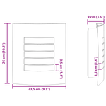 Casa si Gradina - Corpuri si surse de iluminat - Veioze si lampi - Lampi de veghe - Lampa de perete 2 bucati Negru Otel inoxidabil IP44 - Infinity.ro