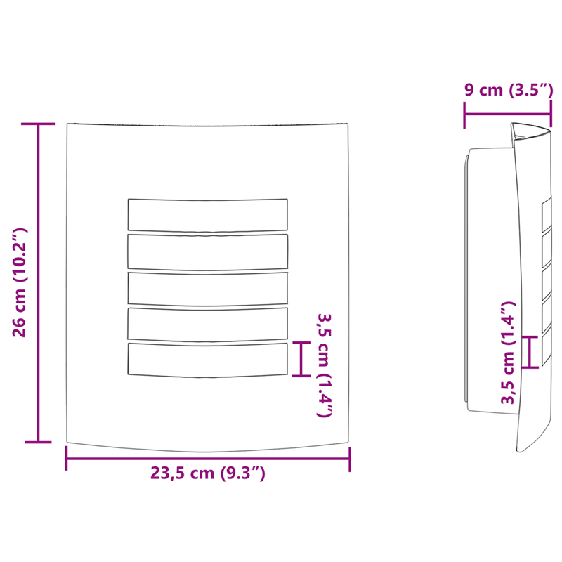 Casa si Gradina - Corpuri si surse de iluminat - Veioze si lampi - Lampi de veghe - Lampa de perete 2 bucati Negru Otel inoxidabil IP44 - Infinity.ro