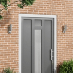 Casa si Gradina - Corpuri si surse de iluminat - Veioze si lampi - Lampi de veghe - Aplice de perete externe cu senzor 2 pcs Argintiu Otel inoxidabil IP44 - Infinity.ro