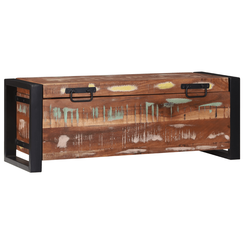 Casa si Gradina - Mobilier - Organizare si depozitare - Cutii depozitare - Lazi de depozitare, 80x30x30 cm, lemn masiv prelucrat & metal - Infinity.ro