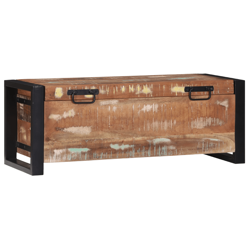 Casa si Gradina - Mobilier - Organizare si depozitare - Cutii depozitare - Lazi de depozitare, 80x30x30 cm, lemn masiv prelucrat & metal - Infinity.ro