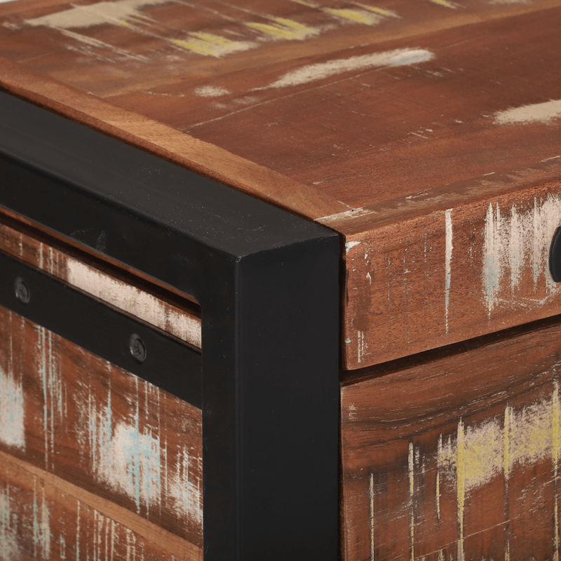 Casa si Gradina - Mobilier - Organizare si depozitare - Cutii depozitare - Lazi de depozitare, 80x30x30 cm, lemn masiv prelucrat & metal - Infinity.ro