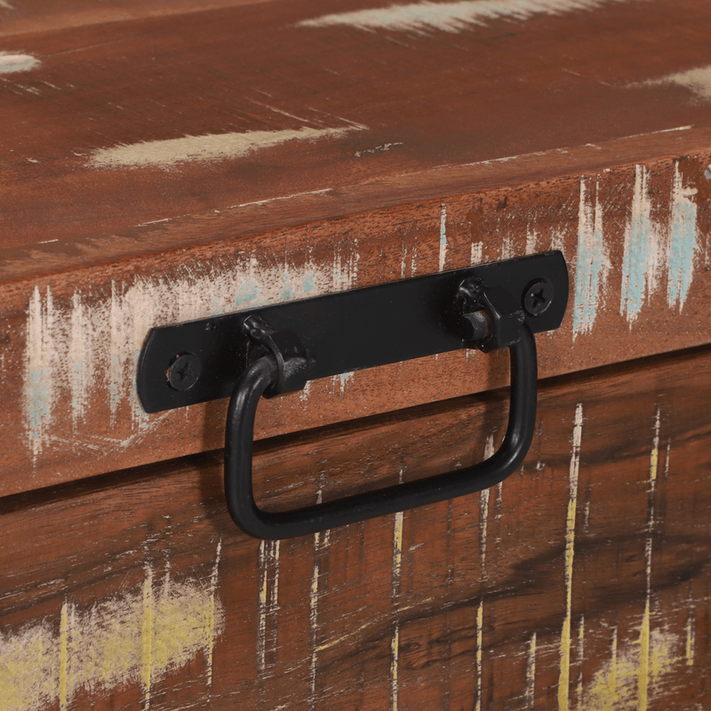 Casa si Gradina - Mobilier - Organizare si depozitare - Cutii depozitare - Lazi de depozitare, 80x30x30 cm, lemn masiv prelucrat & metal - Infinity.ro