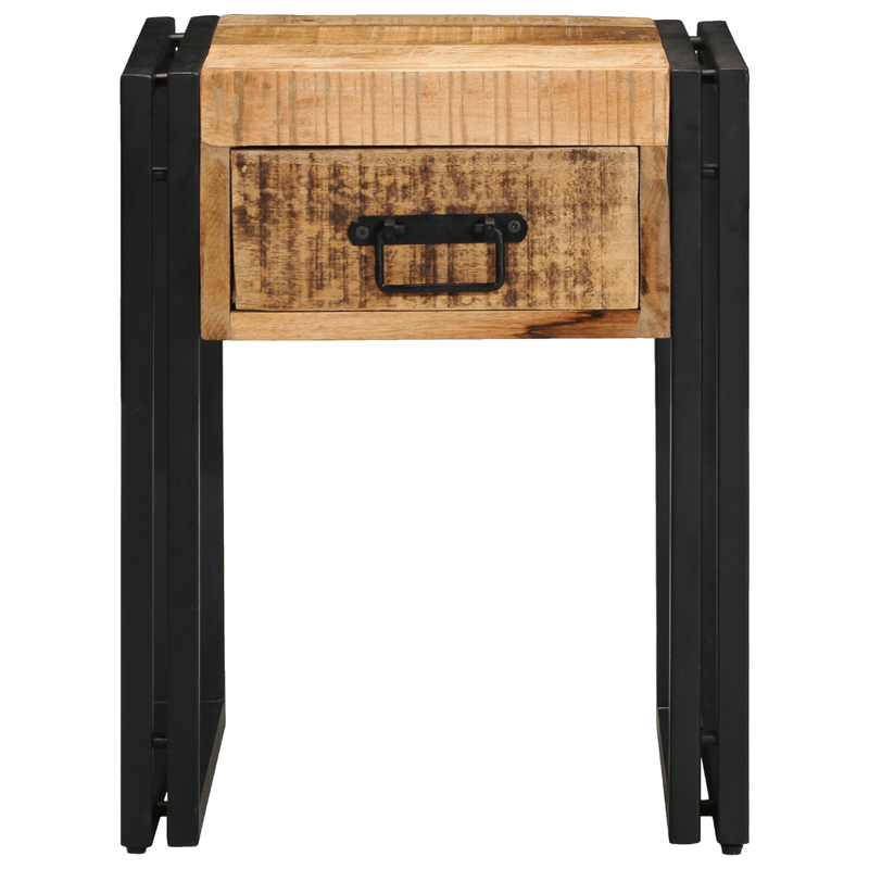 Casa si Gradina - Mobilier - Mese si birouri - Mese living - Masa laterala, 40x40x50 cm, lemn masiv brut de mango - Infinity.ro