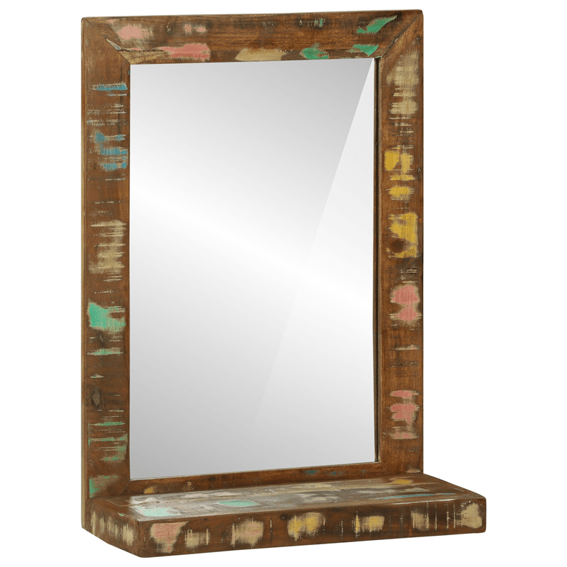 Casa si Gradina - Decoratiuni - Oglinzi - Oglinda de baie 50x22x70 cm din lemn masiv recuperat - Infinity.ro