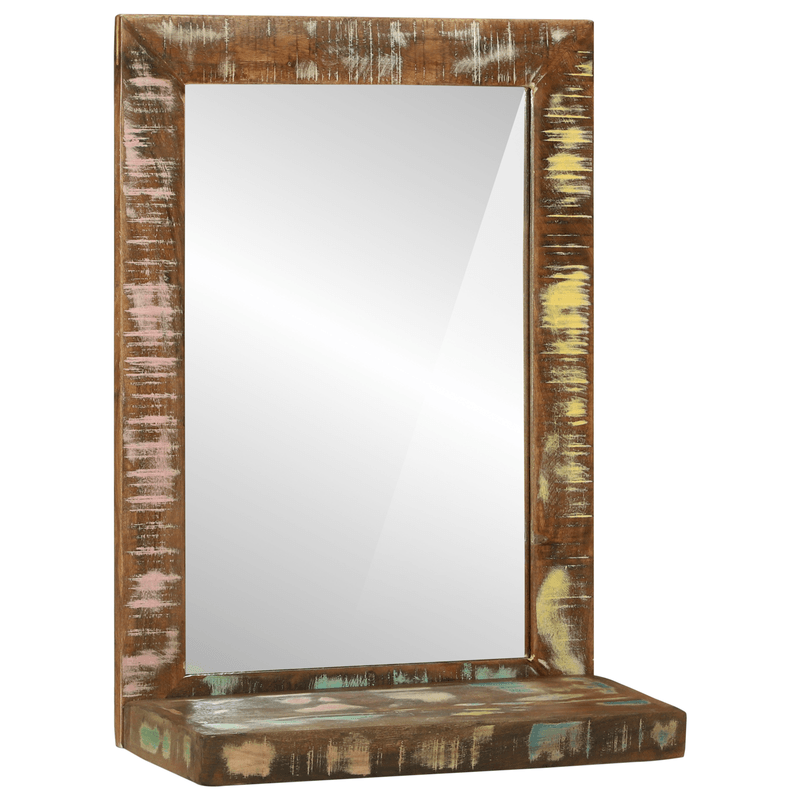 Casa si Gradina - Decoratiuni - Oglinzi - Oglinda de baie 50x22x70 cm din lemn masiv recuperat - Infinity.ro