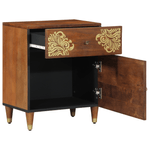 Casa si Gradina - Mobilier - Comode si corpuri - Noptiere - Noptiera Maro-honey Lemn masiv 50 x 33 x 60 cm Durabil Noptiera - Infinity.ro