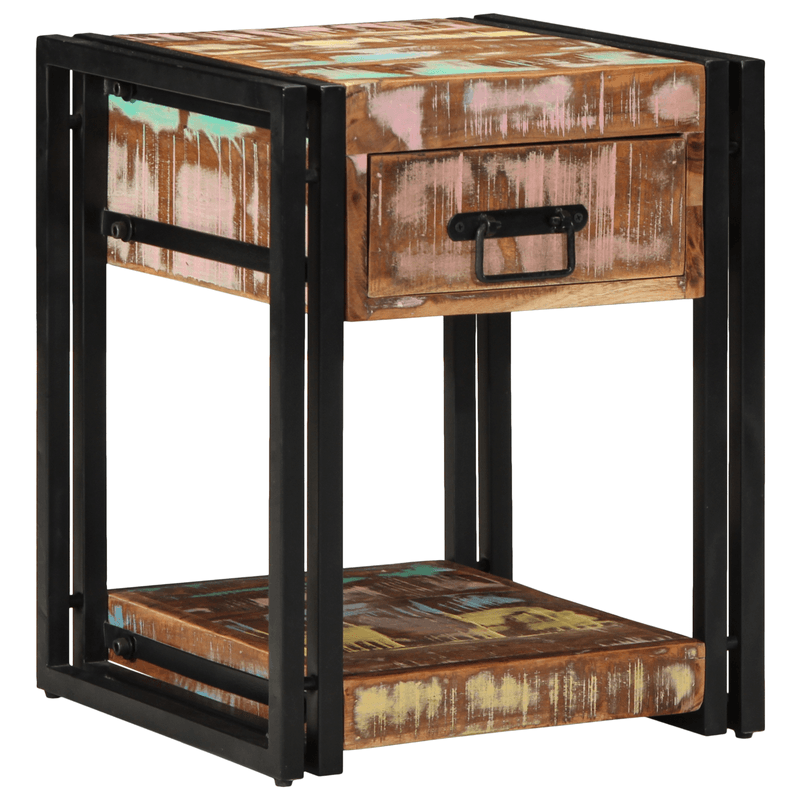 Casa si Gradina - Mobilier - Comode si corpuri - Noptiere - Noptiera, 40x40x50 cm, lemn masiv reciclat - Infinity.ro