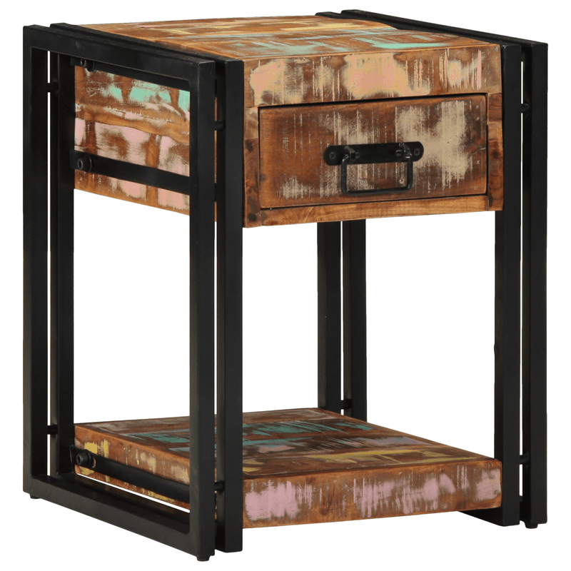 Casa si Gradina - Mobilier - Comode si corpuri - Noptiere - Noptiera, 40x40x50 cm, lemn masiv reciclat - Infinity.ro