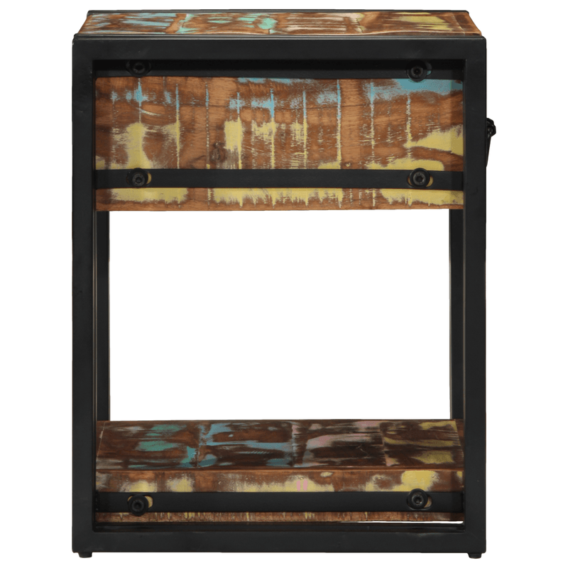 Casa si Gradina - Mobilier - Comode si corpuri - Noptiere - Noptiera, 40x40x50 cm, lemn masiv reciclat - Infinity.ro
