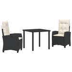 Casa si Gradina - Gradina si terasa - Mobilier exterior - Scaune si sezlonguri gradina - Set de dining de gradina cu perne, Negru, Poliratan - Infinity.ro