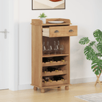 Casa si Gradina - Bucatarie si vesela - Accesorii bar - Suporturi bauturi - Cabinet pentru Vin ASKIM cu 12 Suporturi pentru Sticle Culoare Maro Lemn Masiv de Pin - Infinity.ro