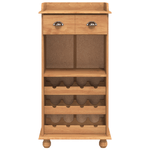 Casa si Gradina - Bucatarie si vesela - Accesorii bar - Suporturi bauturi - Cabinet pentru Vin ASKIM cu 12 Suporturi pentru Sticle Culoare Maro Lemn Masiv de Pin - Infinity.ro