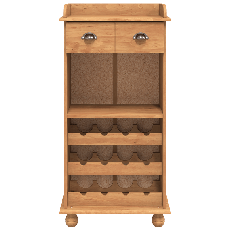 Casa si Gradina - Bucatarie si vesela - Accesorii bar - Suporturi bauturi - Cabinet pentru Vin ASKIM cu 12 Suporturi pentru Sticle Culoare Maro Lemn Masiv de Pin - Infinity.ro