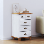 Casa si Gradina - Mobilier - Comode si corpuri - Comode - Comoda 'ASKIM'Alb 45.8x40x79 cm Lemn Solid Pin - Infinity.ro