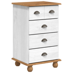 Casa si Gradina - Mobilier - Comode si corpuri - Comode - Comoda 'ASKIM'Alb 45.8x40x79 cm Lemn Solid Pin - Infinity.ro