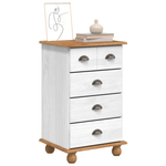 Casa si Gradina - Mobilier - Comode si corpuri - Comode - Comoda 'ASKIM'Alb 45.8x40x79 cm Lemn Solid Pin - Infinity.ro