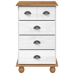 Casa si Gradina - Mobilier - Comode si corpuri - Comode - Comoda 'ASKIM'Alb 45.8x40x79 cm Lemn Solid Pin - Infinity.ro