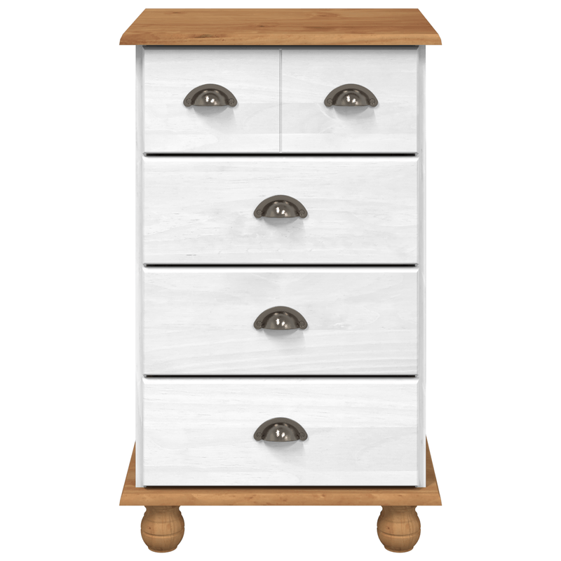 Casa si Gradina - Mobilier - Comode si corpuri - Comode - Comoda 'ASKIM'Alb 45.8x40x79 cm Lemn Solid Pin - Infinity.ro