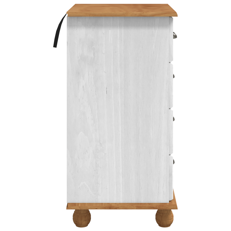 Casa si Gradina - Mobilier - Comode si corpuri - Comode - Comoda 'ASKIM'Alb 45.8x40x79 cm Lemn Solid Pin - Infinity.ro