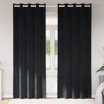 Casa si Gradina - Textile si covoare - Perdele si draperii - Perdele - Draperii opace cu ocheti, 2 buc., negru, catifea - Infinity.ro