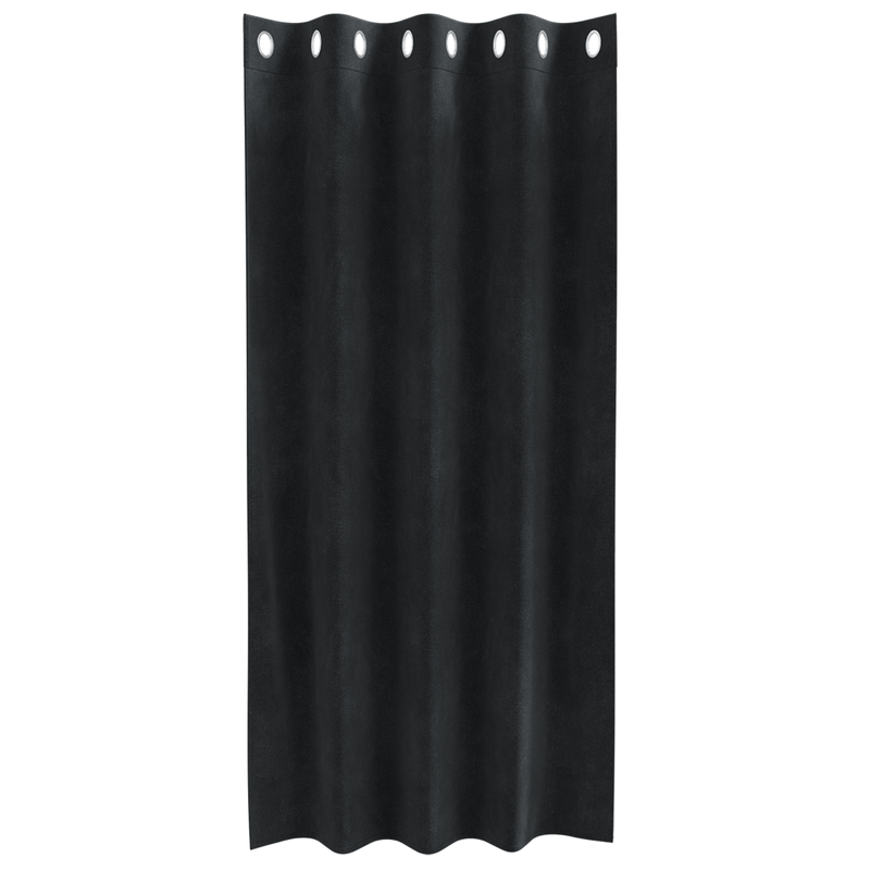 Casa si Gradina - Textile si covoare - Perdele si draperii - Perdele - Draperii opace cu ocheti, 2 buc., negru, catifea - Infinity.ro