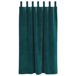 Casa si Gradina - Textile si covoare - Perdele si draperii - Draperii - Draperii opace cu agatatoare, 2 buc., verde inchis, catifea - Infinity.ro