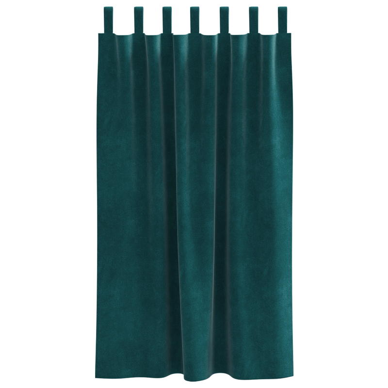 Casa si Gradina - Textile si covoare - Perdele si draperii - Draperii - Draperii opace cu agatatoare, 2 buc., verde inchis, catifea - Infinity.ro