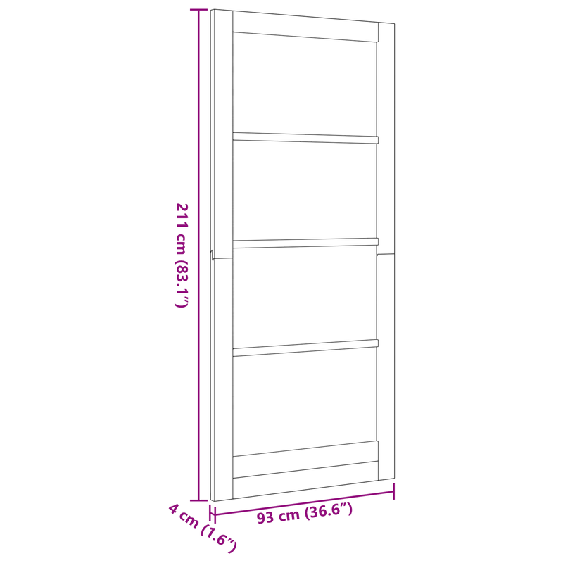 Casa si Gradina - Constructii - Usi interior, exterior si garaj - Usi interior - usa interioara cu sticla "ORKDAL" 93x211x4 cm din lemn masiv de pin - Infinity.ro