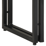 Casa si Gradina - Mobilier - Mese si birouri - Mese living - Mese de Finalizare Negru 120x33x75 cm Lemn Masiv de Acacia si Metal - Infinity.ro