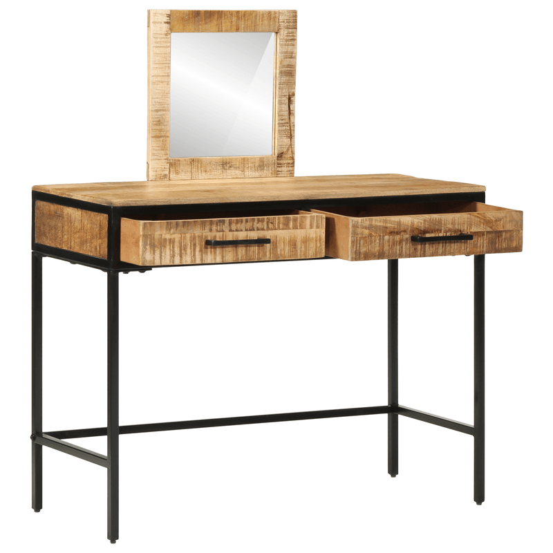 Casa si Gradina - Mobilier - Comode si corpuri - Masute de toaleta - Masa de toaleta 100x40x75/120 cm Lemn masiv Mango aspru - Infinity.ro