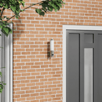 Casa si Gradina - Corpuri si surse de iluminat - Plafoniere, aplice si spoturi - Lampa de perete exterior cu senzor, argintiu, otel inox. IP44 - Infinity.ro