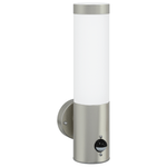 Casa si Gradina - Corpuri si surse de iluminat - Plafoniere, aplice si spoturi - Lampa de perete exterior cu senzor, argintiu, otel inox. IP44 - Infinity.ro