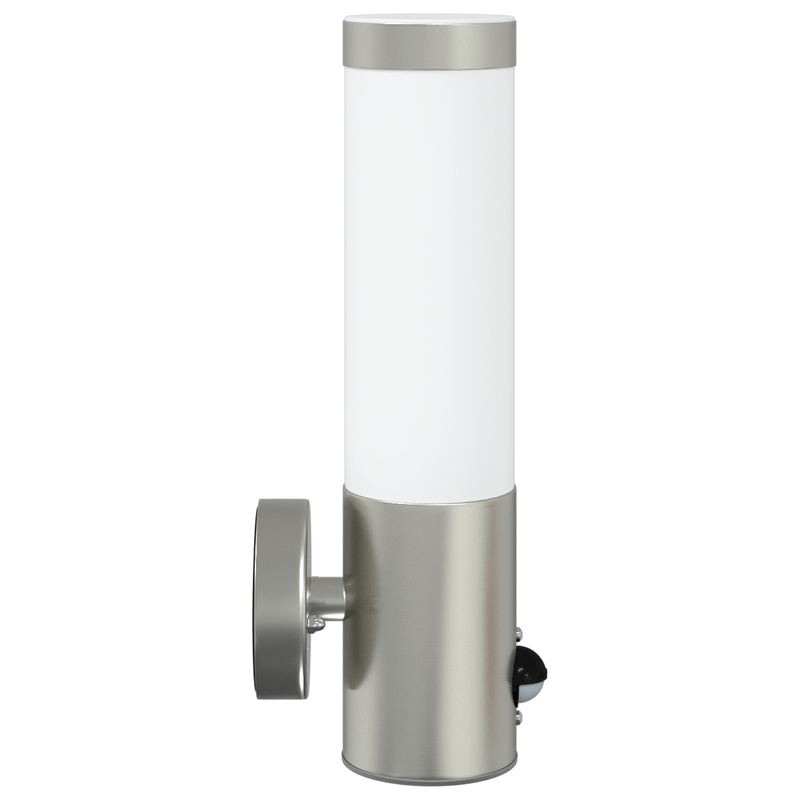 Casa si Gradina - Corpuri si surse de iluminat - Plafoniere, aplice si spoturi - Lampa de perete exterior cu senzor, argintiu, otel inox. IP44 - Infinity.ro