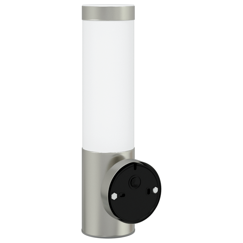 Casa si Gradina - Corpuri si surse de iluminat - Plafoniere, aplice si spoturi - Lampa de perete exterior cu senzor, argintiu, otel inox. IP44 - Infinity.ro