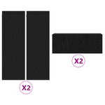 Casa si Gradina - Mobilier - Seturi de mobilier - Seturi living - Set dulap TV  6 piese montat pe perete din stejar negru, lemn ingineresc - Infinity.ro