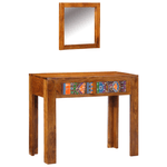 Casa si Gradina - Mobilier - Comode si corpuri - Masute de toaleta - Masa de toaleta cu oglinda Maro Miere din lemn masiv de Acacia - Infinity.ro