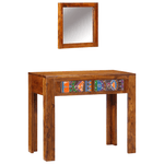 Casa si Gradina - Mobilier - Comode si corpuri - Masute de toaleta - Masa de toaleta cu oglinda Maro Miere din lemn masiv de Acacia - Infinity.ro