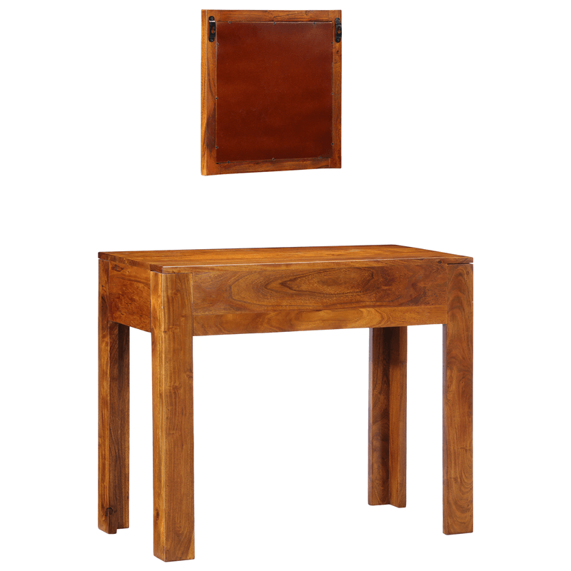 Casa si Gradina - Mobilier - Comode si corpuri - Masute de toaleta - Masa de toaleta cu oglinda Maro Miere din lemn masiv de Acacia - Infinity.ro