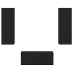 Casa si Gradina - Mobilier - Seturi de mobilier - Seturi living - Set de cabinet TV  3 piese montat pe perete din lemn inginerizat stejar negru - Infinity.ro