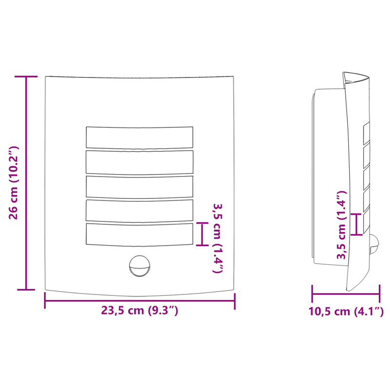 Casa si Gradina - Corpuri si surse de iluminat - Plafoniere, aplice si spoturi - Apa de perete exterioara cu senzor 2 buc Silver Otel inoxidabil IP44 - Infinity.ro
