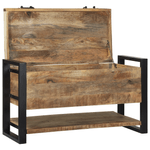 Casa si Gradina - Mobilier - Organizare si depozitare - Cutii depozitare - Cutie de depozitare 80x35x45 cm Lemn masiv de mango - Infinity.ro