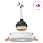 Casa si Gradina - Corpuri si surse de iluminat - Veioze si lampi - Lampi de veghe - Spoturi incorporate 6 buc Rotund GU10 Alb Ø91 mm - Infinity.ro