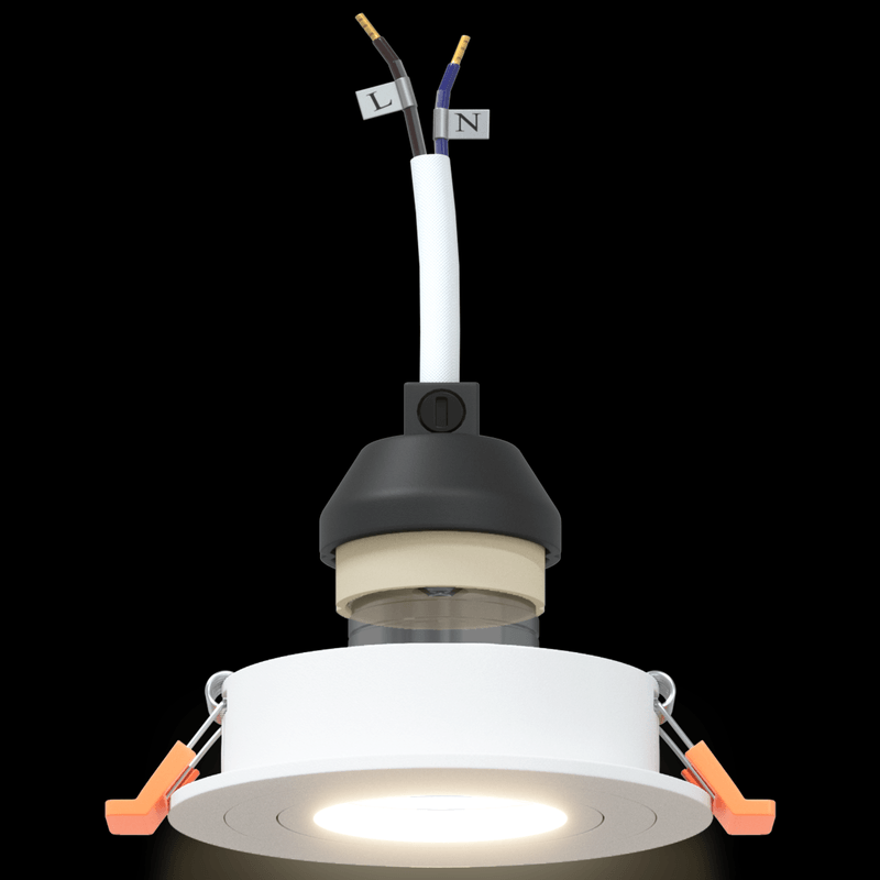 Casa si Gradina - Corpuri si surse de iluminat - Veioze si lampi - Lampi de veghe - Spoturi incorporate 6 buc Rotund GU10 Alb Ø91 mm - Infinity.ro