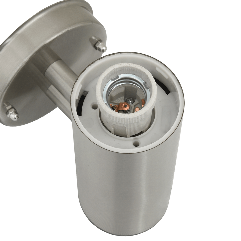 Casa si Gradina - Corpuri si surse de iluminat - Veioze si lampi - Lampi de veghe - Lumina de Perete Exterioara 2 buc Argintie Otel Inoxidabil IP44 - Infinity.ro